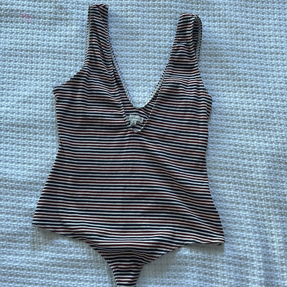 RED WHITE AND BLUE BODYSUIT